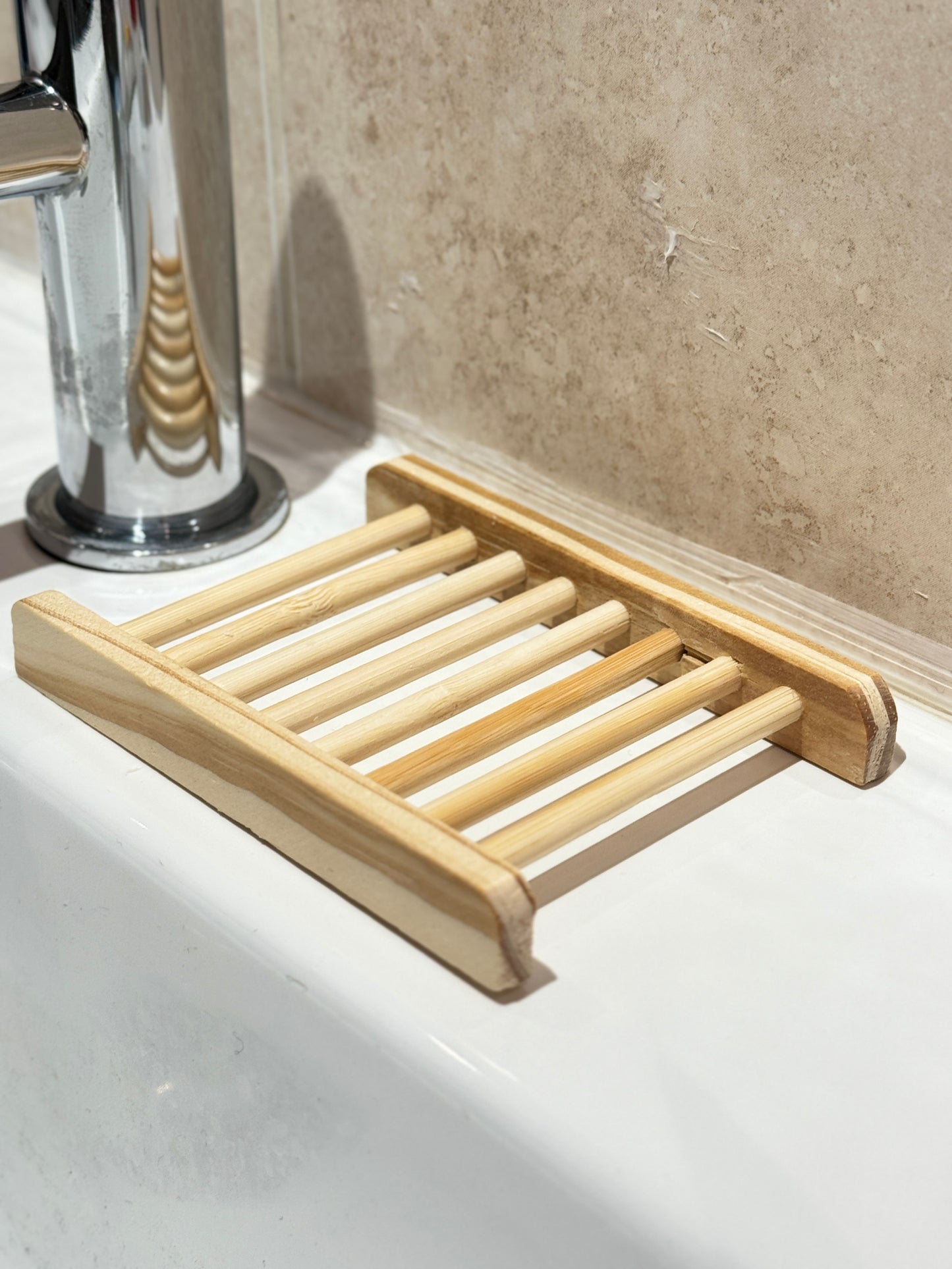 Wooden Slatted Soap Dish